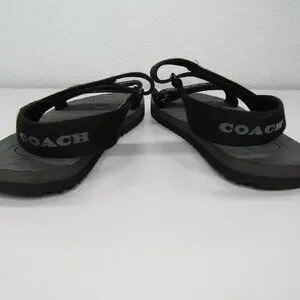 NEW COACH Mens Sport Sandal Adjustable Straps Comfort Flexible Size 10 Amazon.com | COACH Julian Two Strap Sandal Black 7 D (M  main image 4